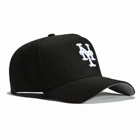 New Era 9Forty A-Frame New York Mets Snapback Hat - Black. White