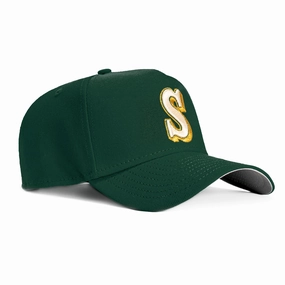 New Era 9Forty A-Frame Seattle Mariners Snapback Hat - Green, Ivory