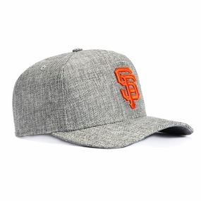 New Era 9Forty M-Crown Cotton Weave San Francisco Giants Snapback Hat - Grey