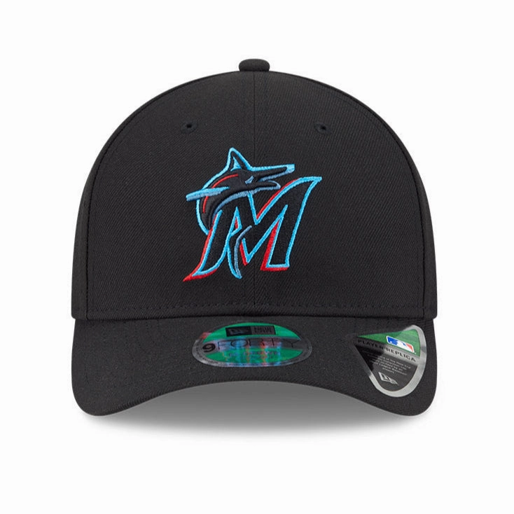 New Era 9Forty M-Crown Miami Marlins Snapback Game Hat - Black