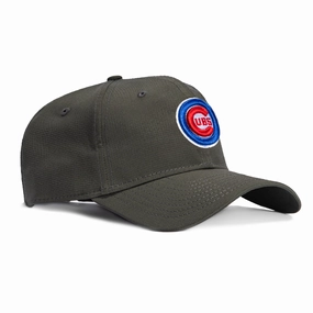 New Era 9twenty Stretch-Snap Ripstop Chicago Cubs Adjustable Logo Hat - Graphite