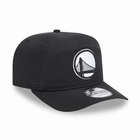 New Era Golfer Everyday Nylon Golden State Warriors Strapback Hat - Black