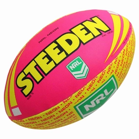 NRL Neon Supporter Rugby Ball (Size 5)