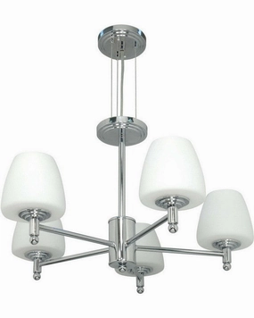Nuvo Lighting 60-1077 Galileo Collection Five Light Chandelier in Polished Chrome Finish