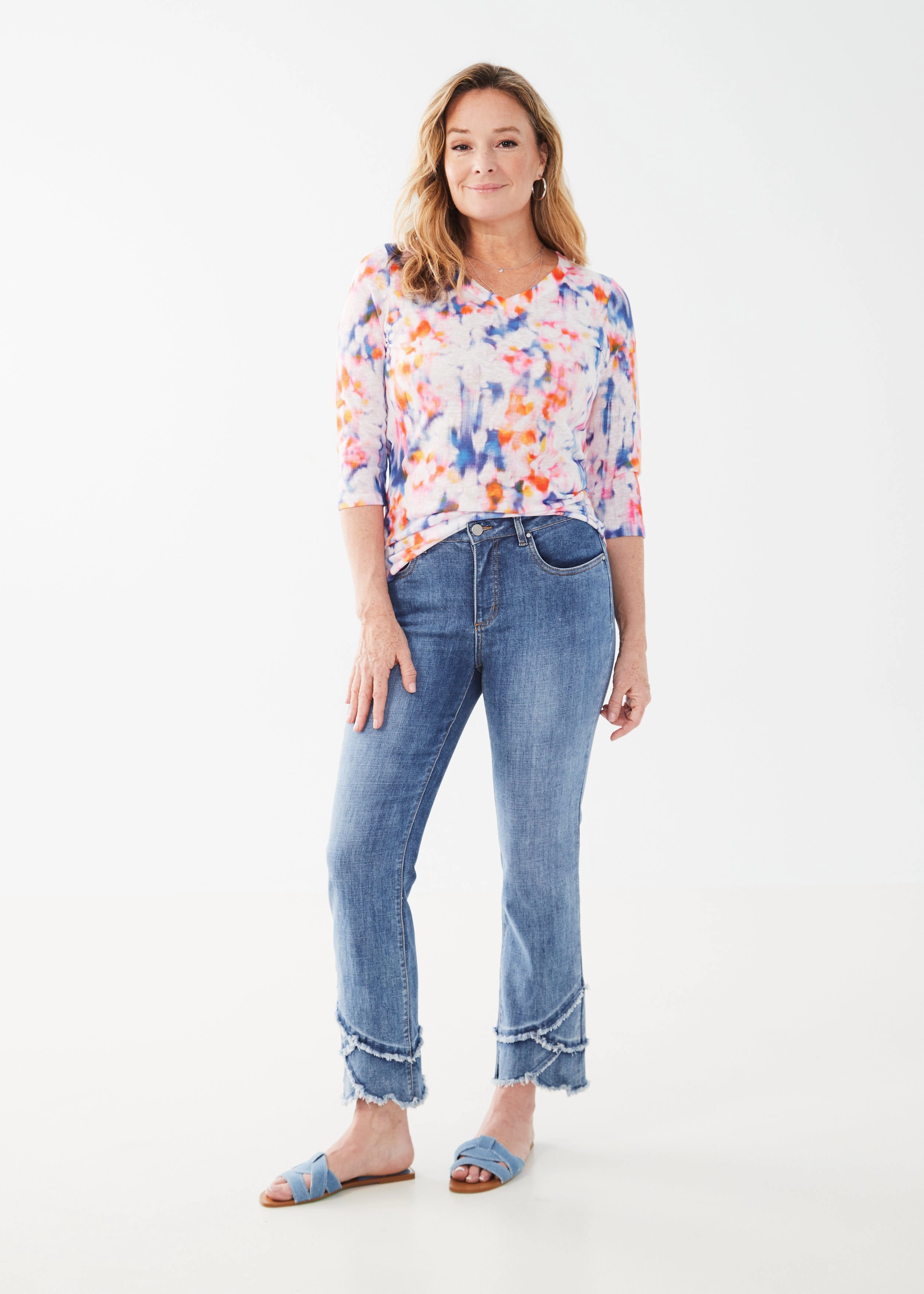 Olivia Tulip Hem Straight Ankle Denim