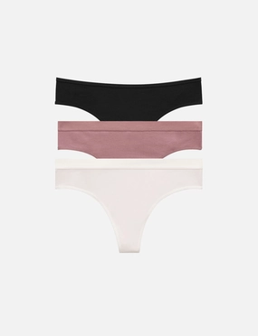 Organic Cloud Cotton Thong 3 Pack Box