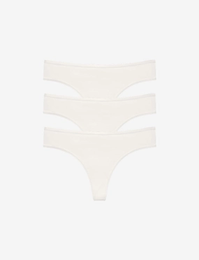 Organic Cloud Cotton Thong 3 Pack Box