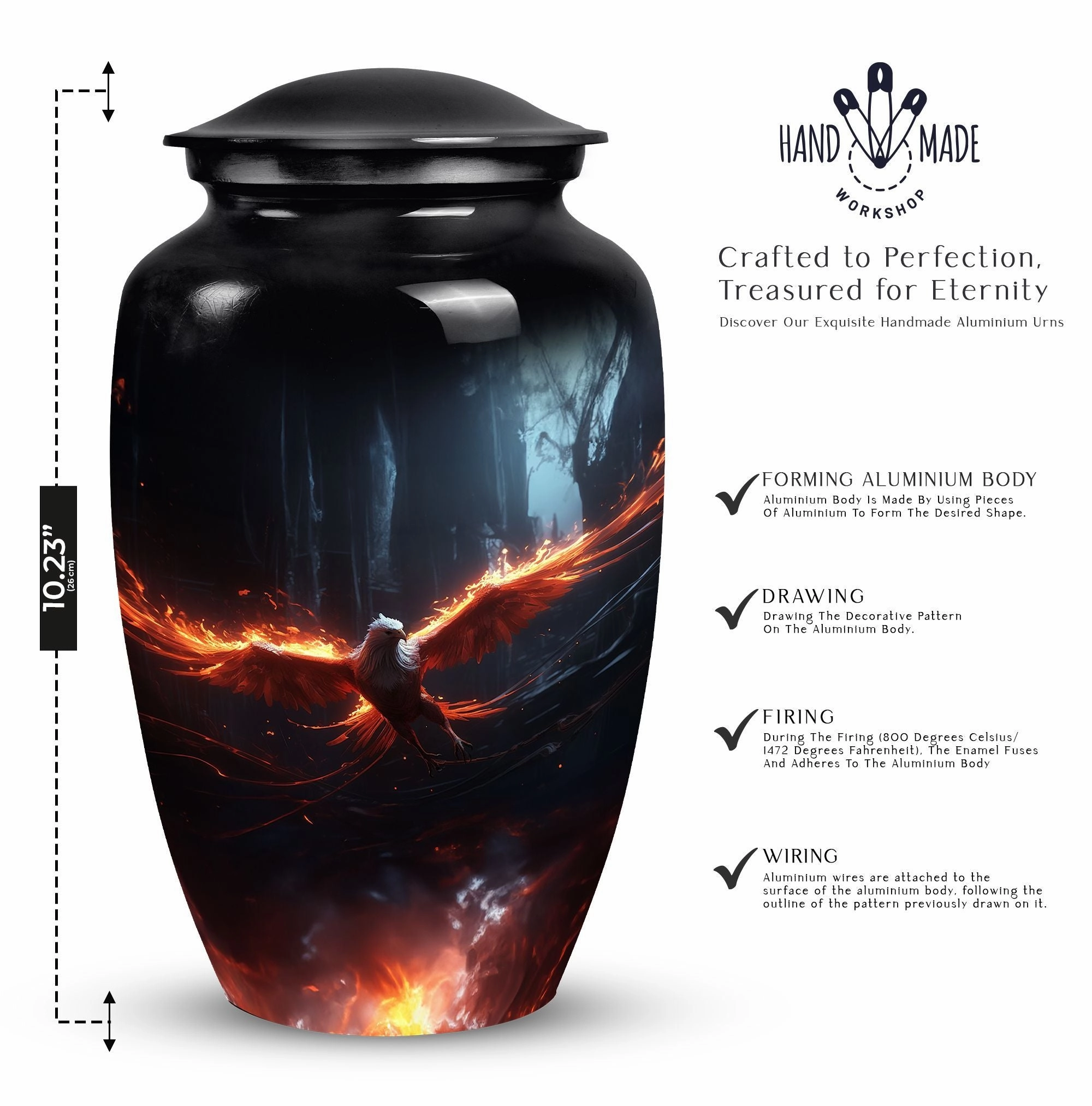 Phoenix Cremation Urn: Cherished Memorial Gift For Loved One