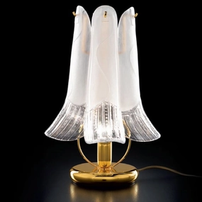 Pink White Or Amber Murano Glass Table Lamp
