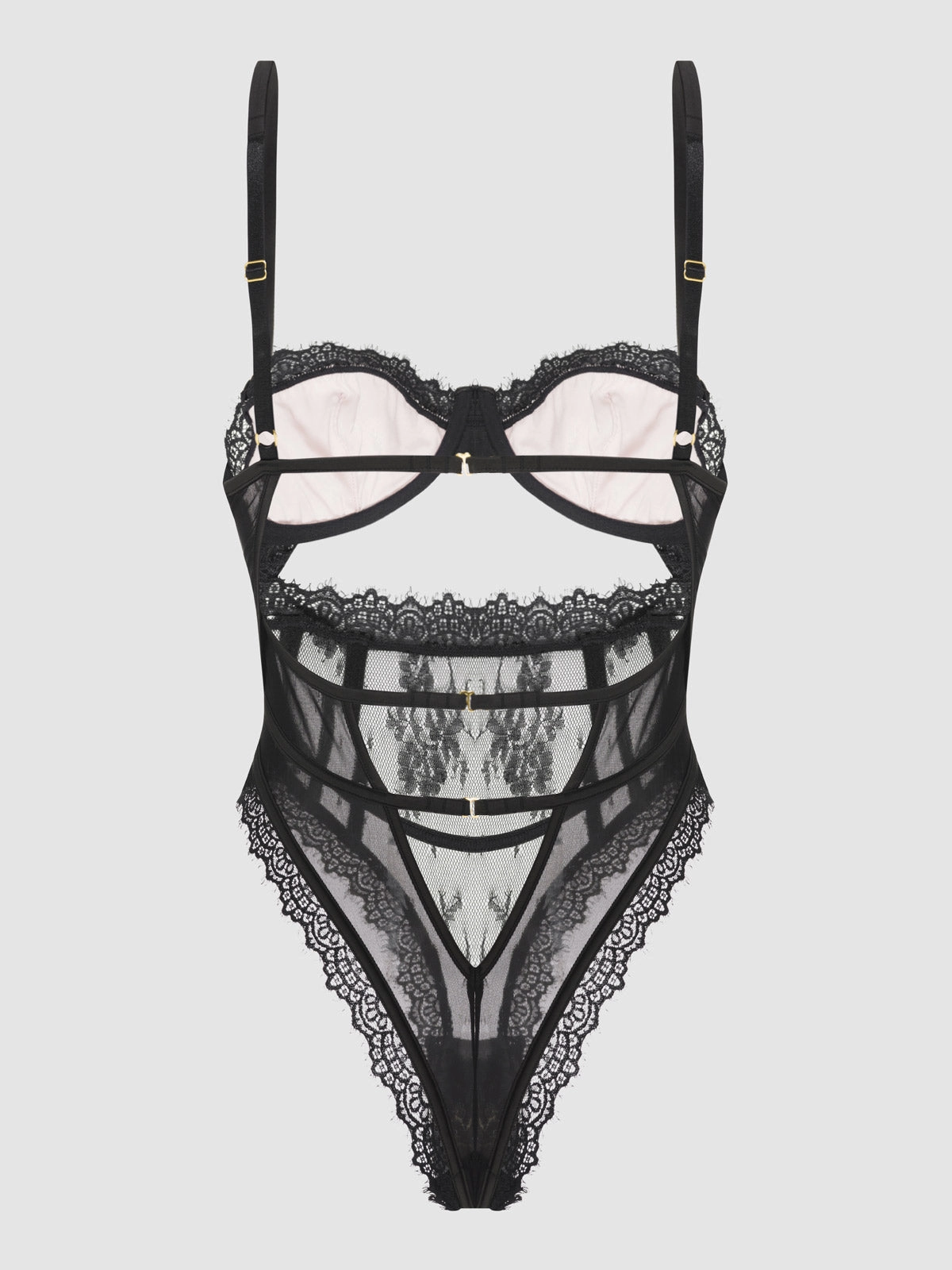 Rosalind Satin & Lace Underwire Teddy