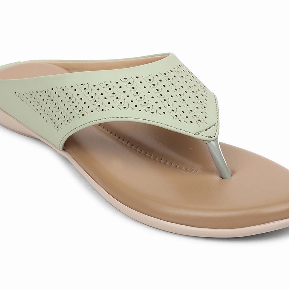 Senorita Sea Green Casual Slipper For Women AGL-101 By Liberty