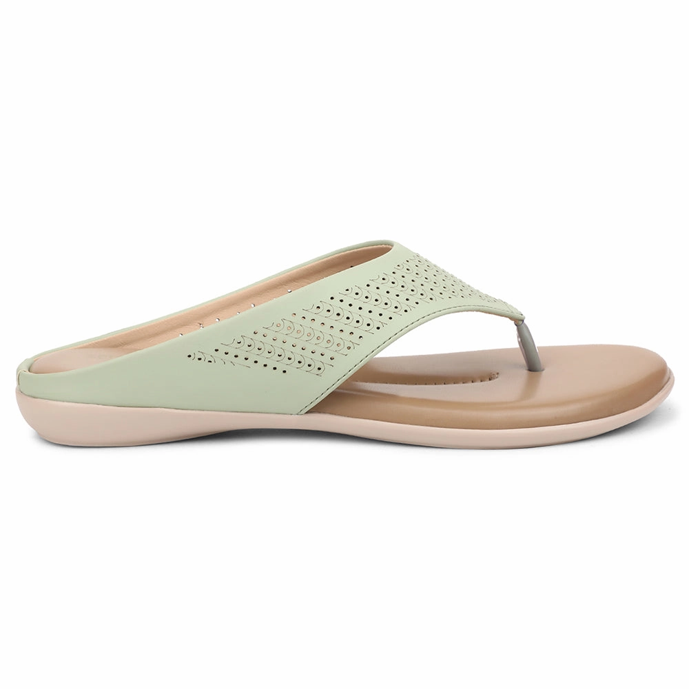 Senorita Sea Green Casual Slipper For Women AGL-101 By Liberty