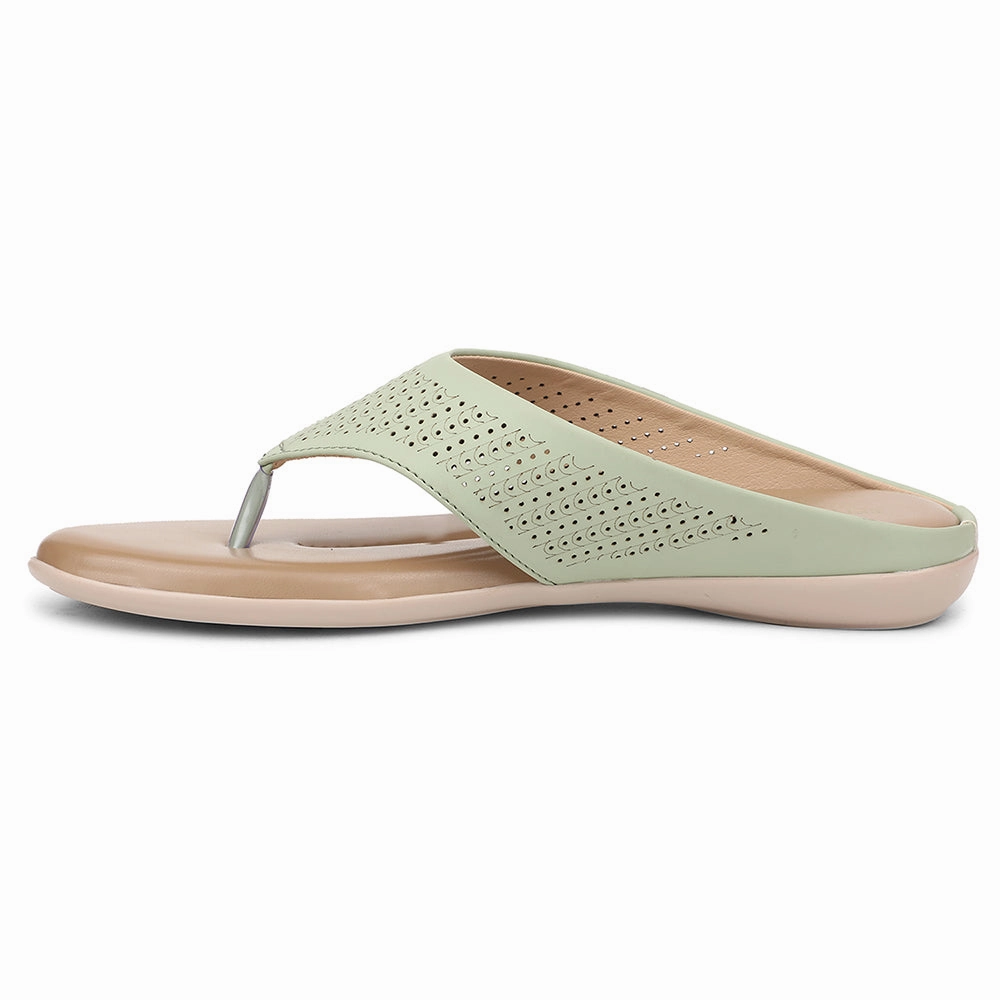 Senorita Sea Green Casual Slipper For Women AGL-101 By Liberty