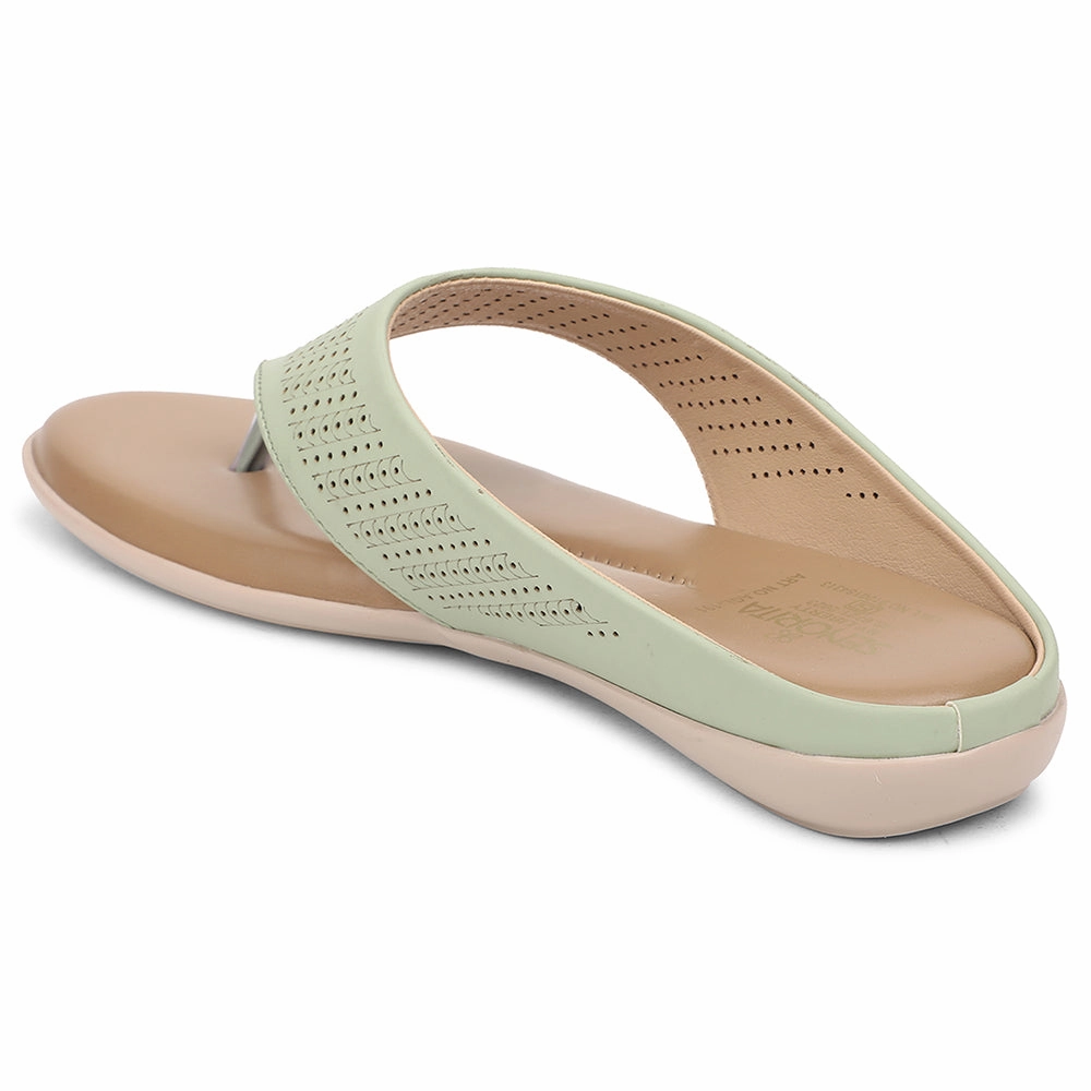 Senorita Sea Green Casual Slipper For Women AGL-101 By Liberty
