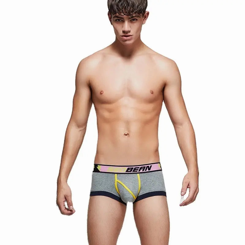 Seobean Men's Breathable Boxer Briefs - U-Pouch Design for Ultimate Comfort 00206