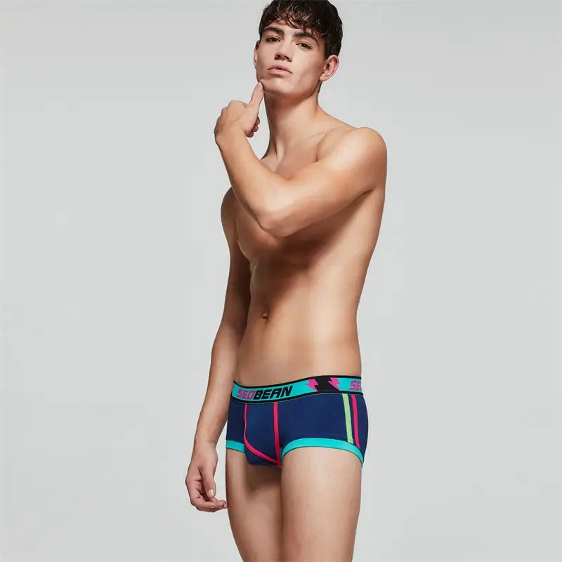 Seobean Men's Breathable Boxer Briefs - U-Pouch Design for Ultimate Comfort 00206