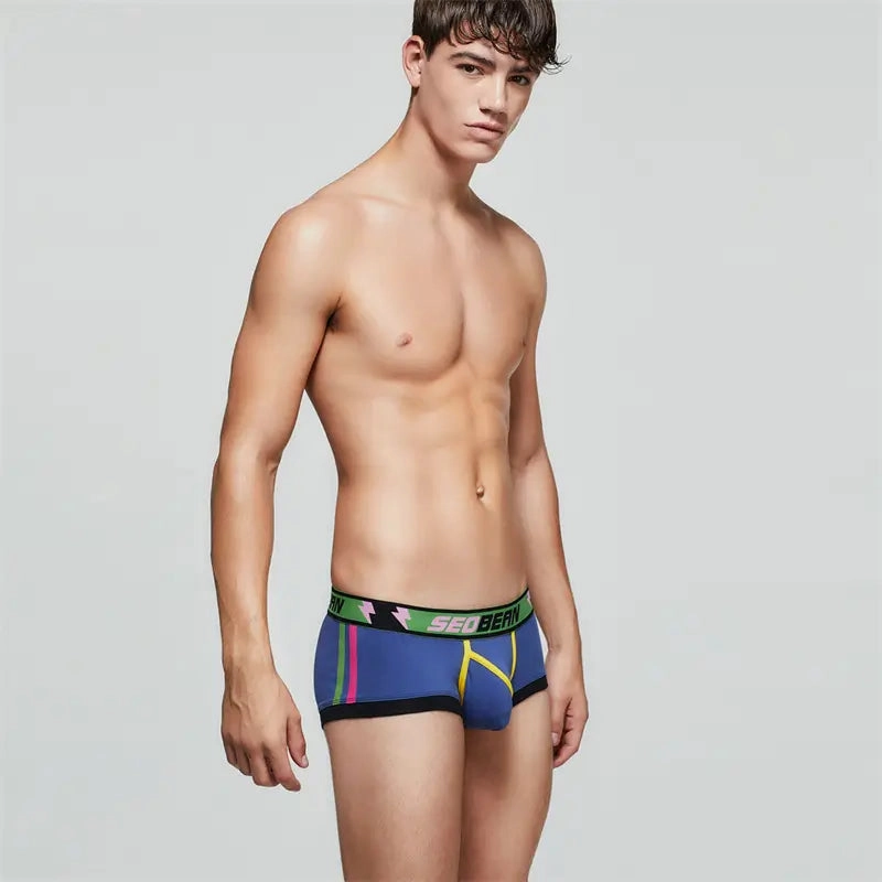 Seobean Men's Breathable Boxer Briefs - U-Pouch Design for Ultimate Comfort 00206