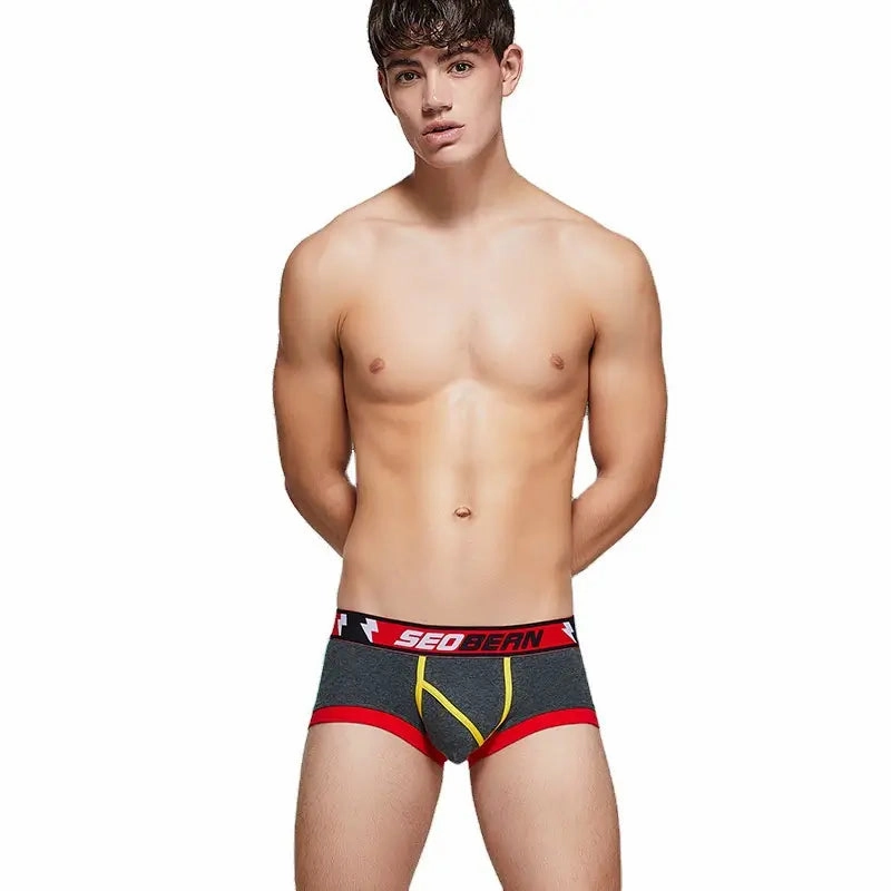 Seobean Men's Breathable Boxer Briefs - U-Pouch Design for Ultimate Comfort 00206