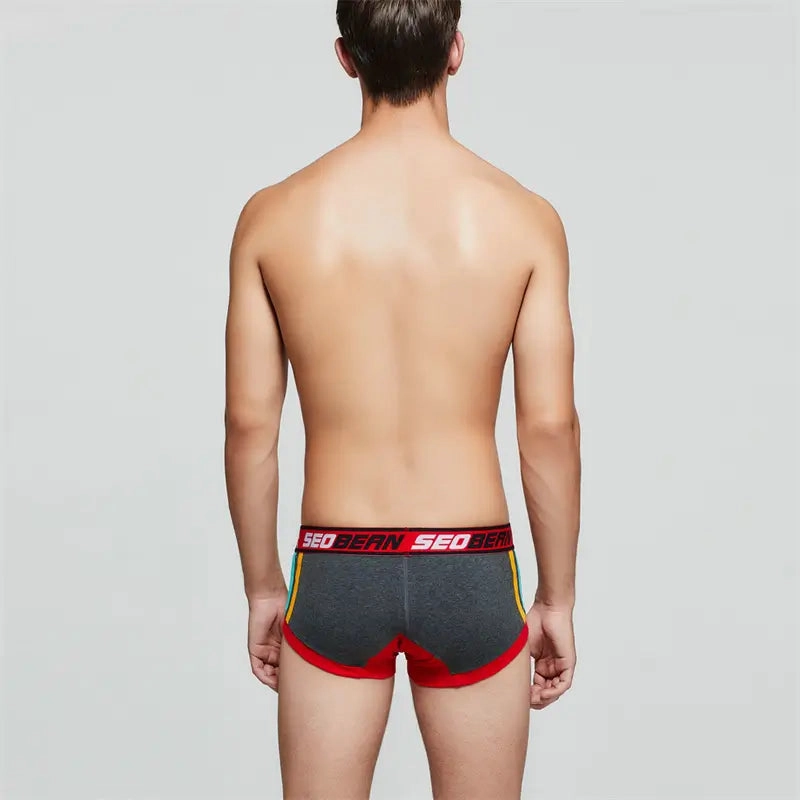 Seobean Men's Breathable Boxer Briefs - U-Pouch Design for Ultimate Comfort 00206