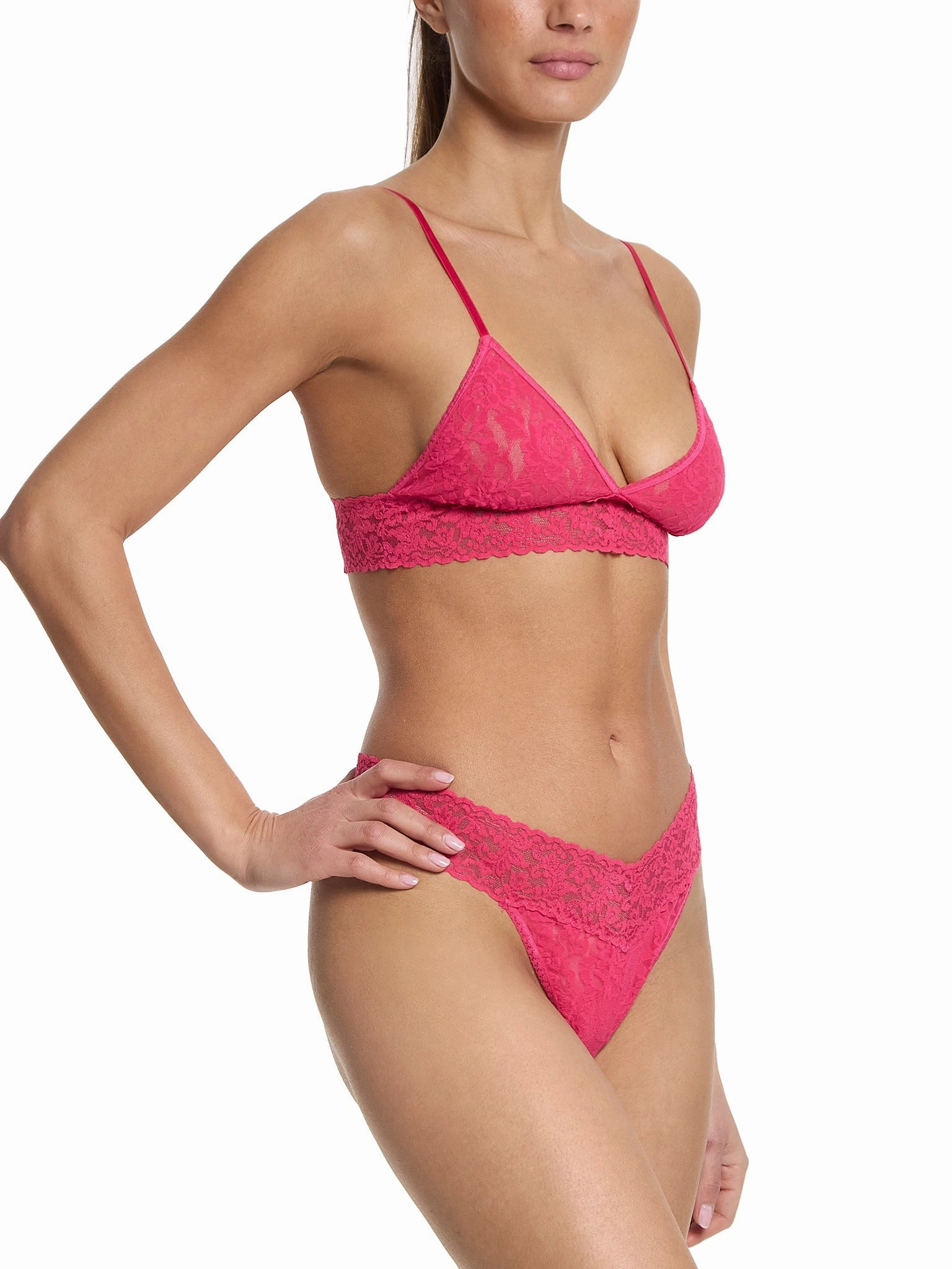 Signature Lace® Original Rise Thong Sweet Tart Pink