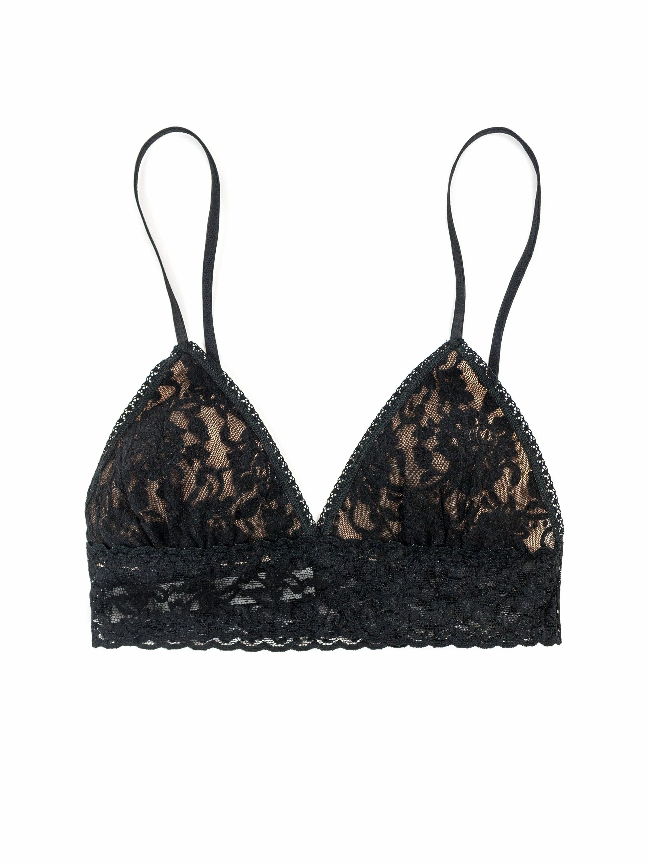 Signature Lace® Padded Triangle Bralette Black
