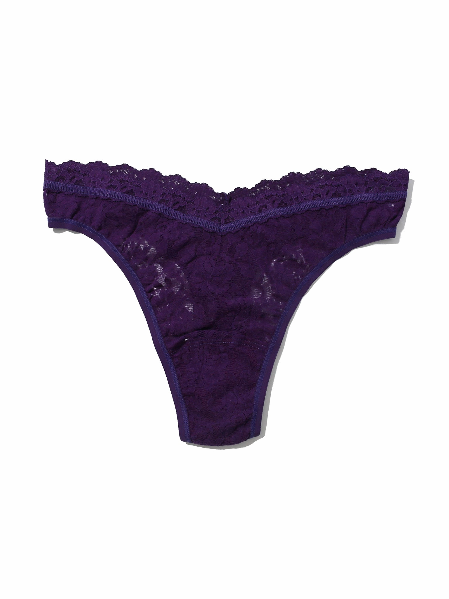 Signature Lace® V-Front High Cut Thong Snow Day Purple Sale