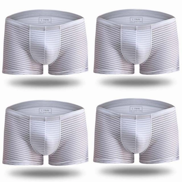 Silky Sheer Striped Boxer Briefs 4-Pack