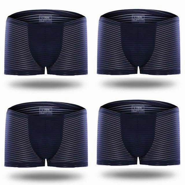 Silky Sheer Striped Boxer Briefs 4-Pack