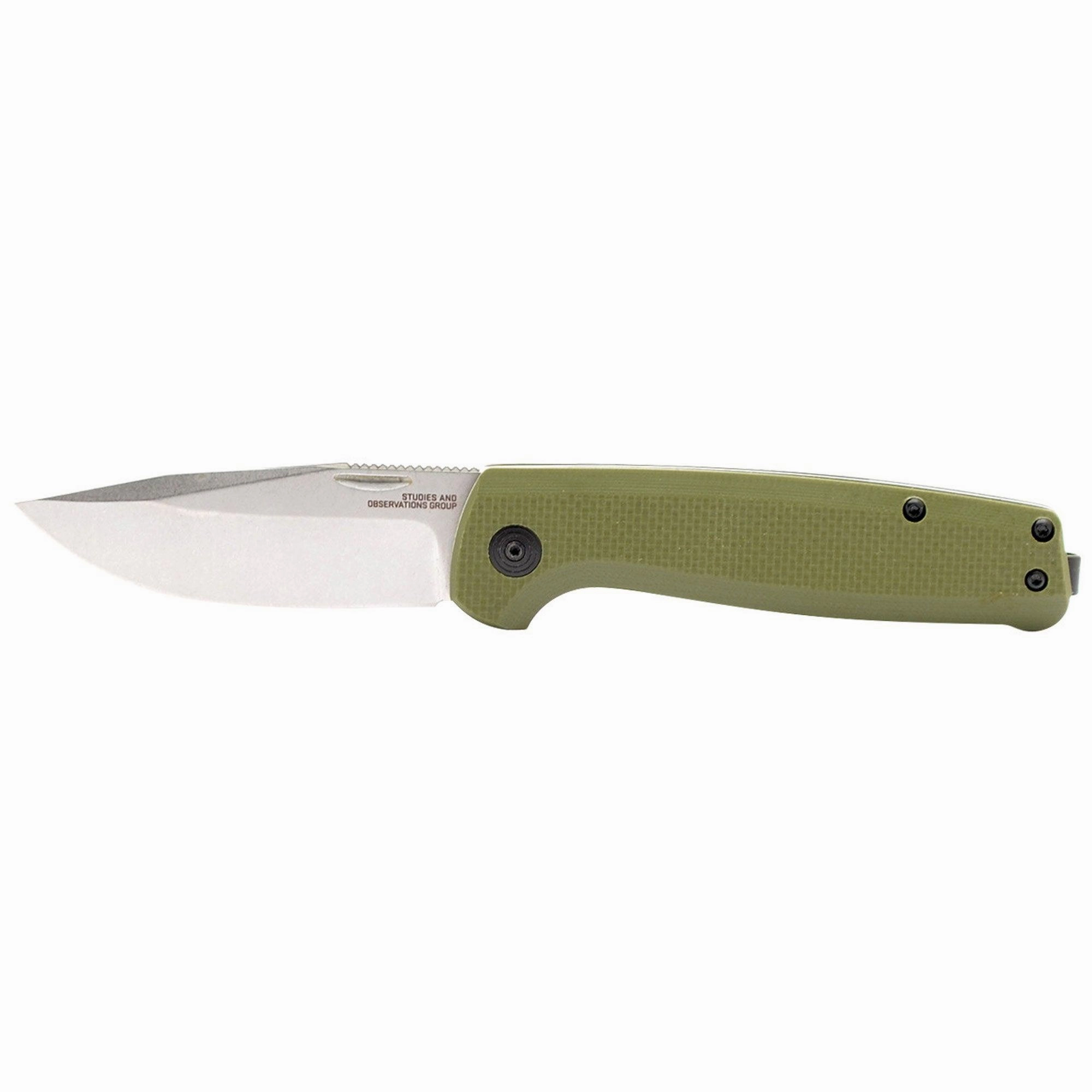 SOG Knife - Terminus SJ OD Green G10 Handle Stainless Steel Blade Folding | TM1004-BX