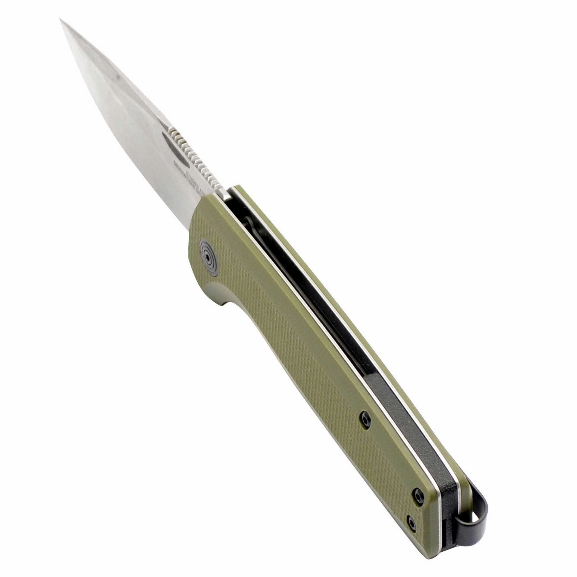SOG Knife - Terminus SJ OD Green G10 Handle Stainless Steel Blade Folding | TM1004-BX