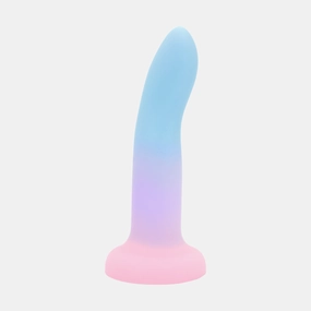 Soos Non Vibrating Dildo-Colorful Rainbow Peach