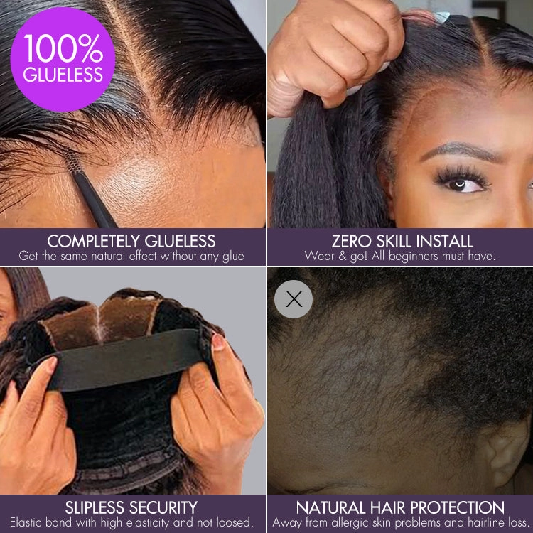Special Deal  | 1 SEC INSTALL WIG | Ombre Brown Highlight Deep Curly Glueless 5x5 Closure Pre-Cut Lace Wig Breathable Cap