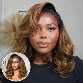 Special Deal | Bouncy Blonde Light Weight Left C Part Loose Wave Glueless 5x5 Closure Lace Wig Breathable Cap