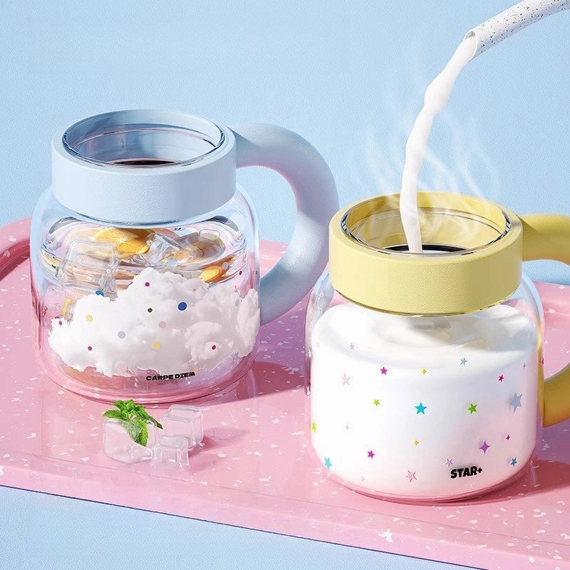 STAR  Stylish 850mL Glass Tea Separation Cup - Durable, Safe, and BPA-Free