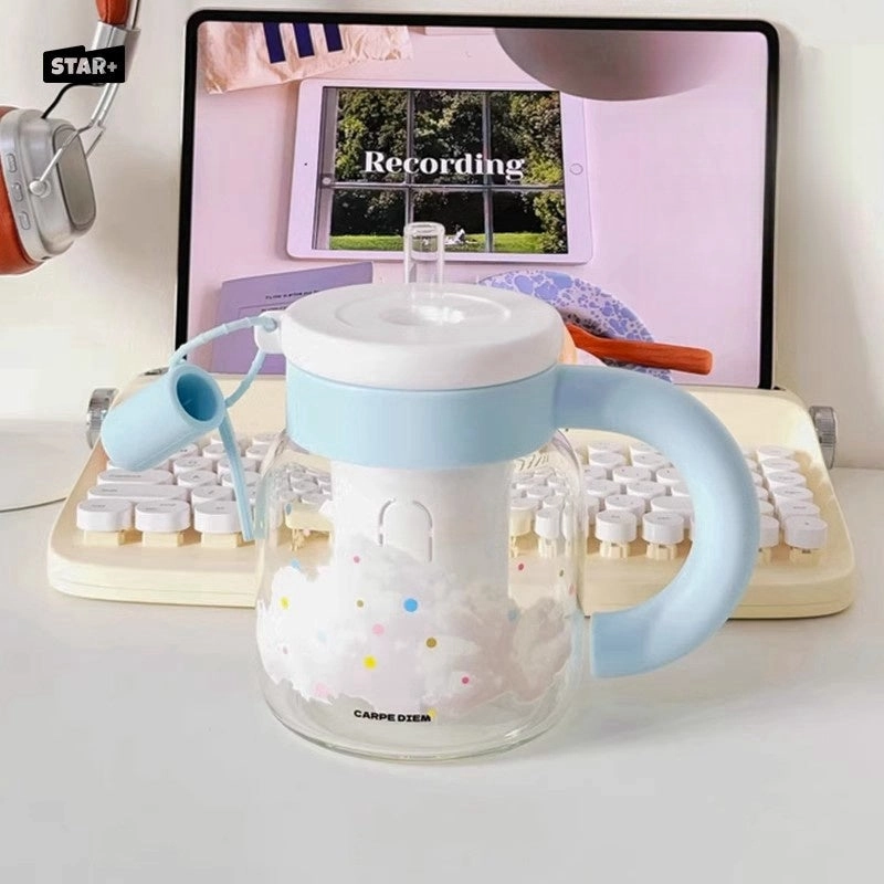 STAR  Stylish 850mL Glass Tea Separation Cup - Durable, Safe, and BPA-Free