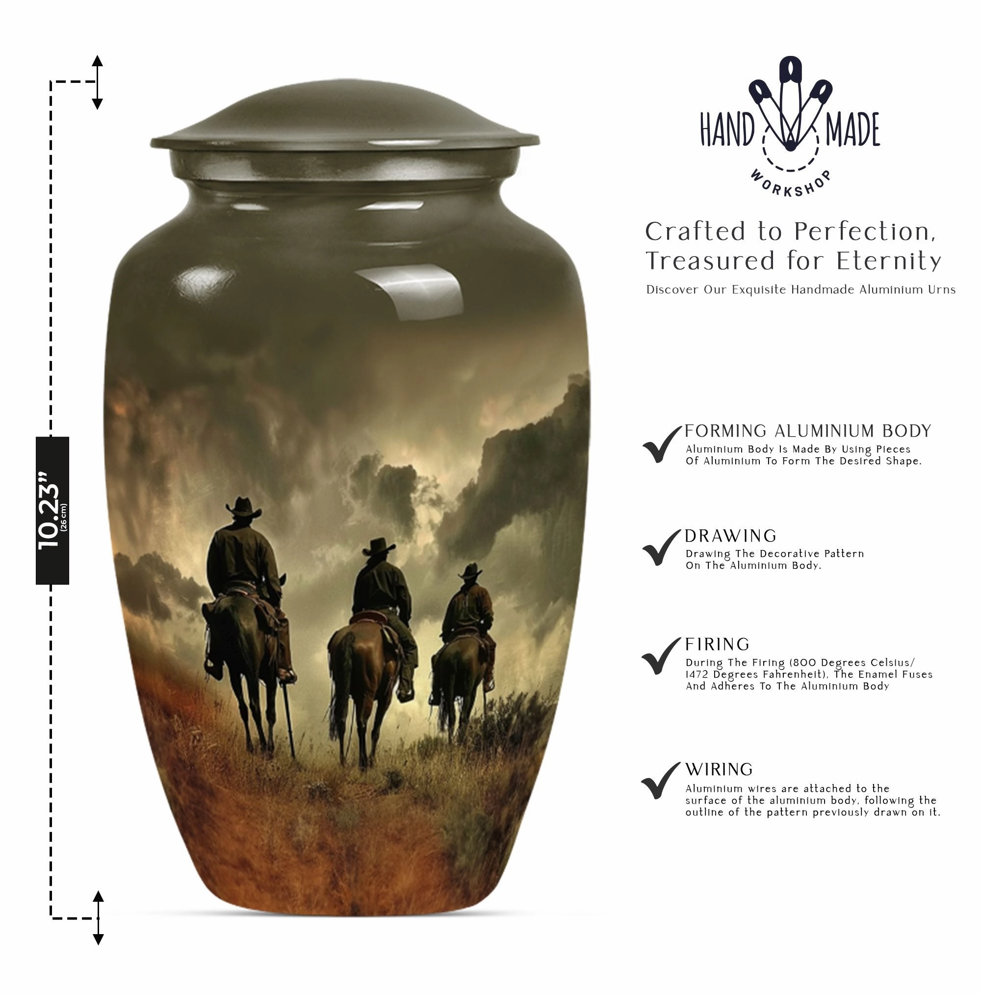 Stylish Cowboy Urn  for Adult Ashes