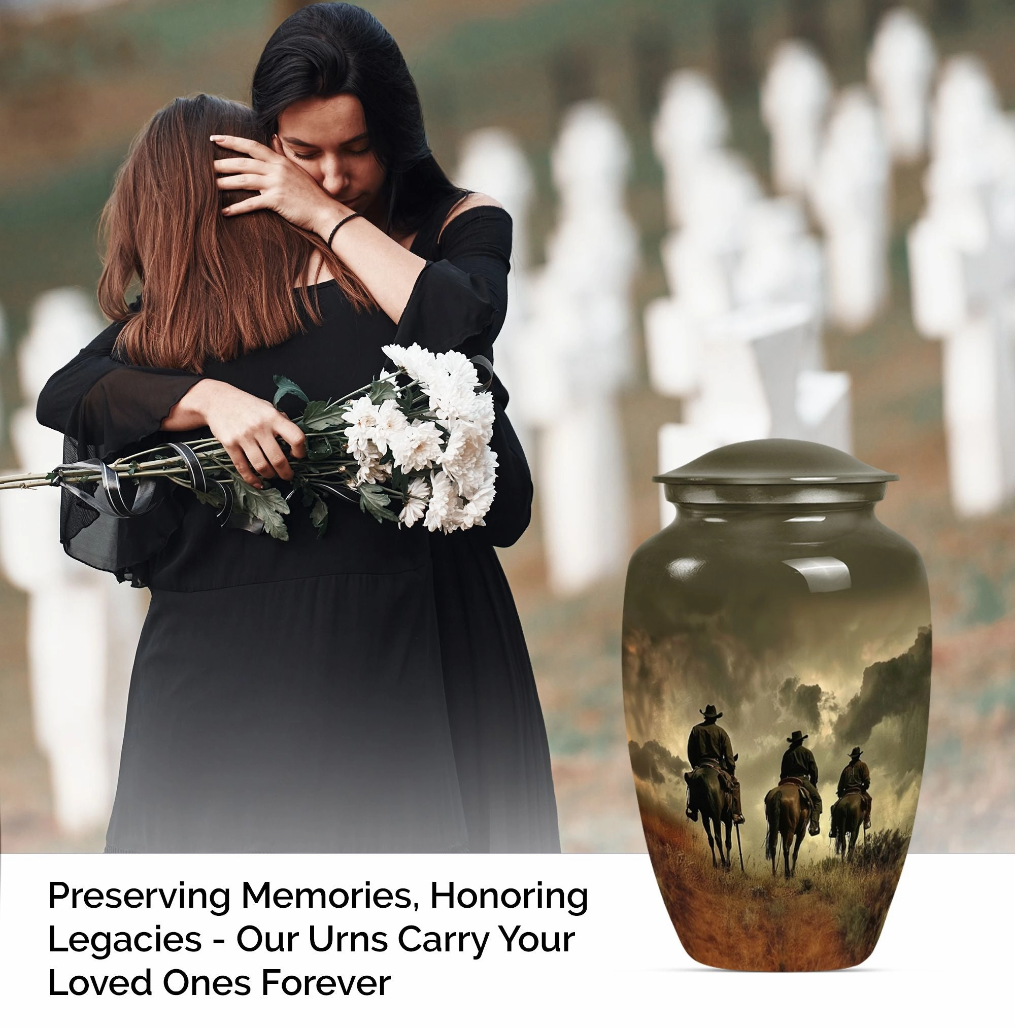 Stylish Cowboy Urn  for Adult Ashes