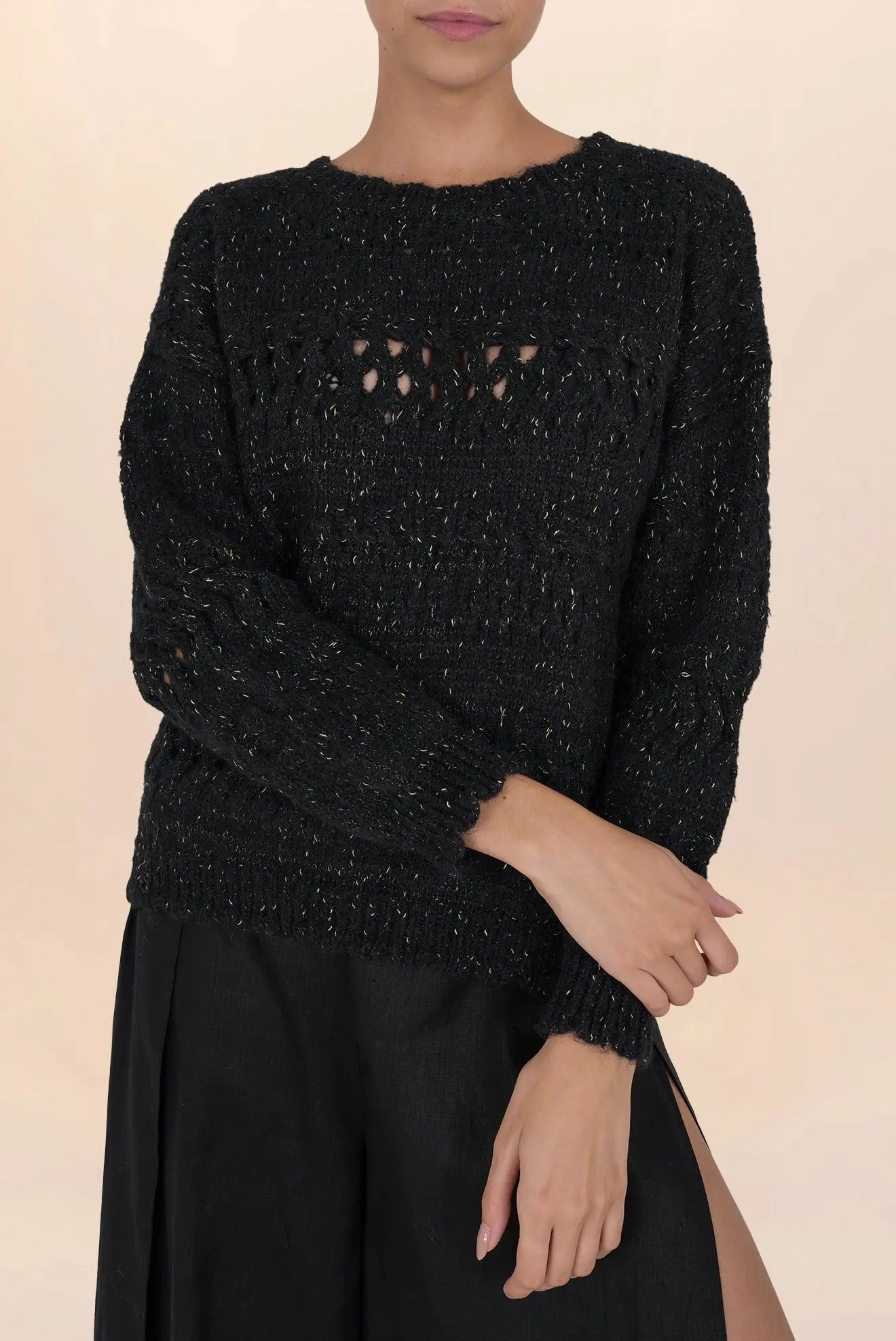 SUÉTER CALADO AMALIA NEGRO