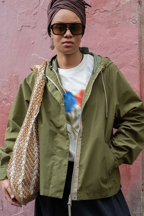 Tantä Dhuda Sphagnum Short Raincoat