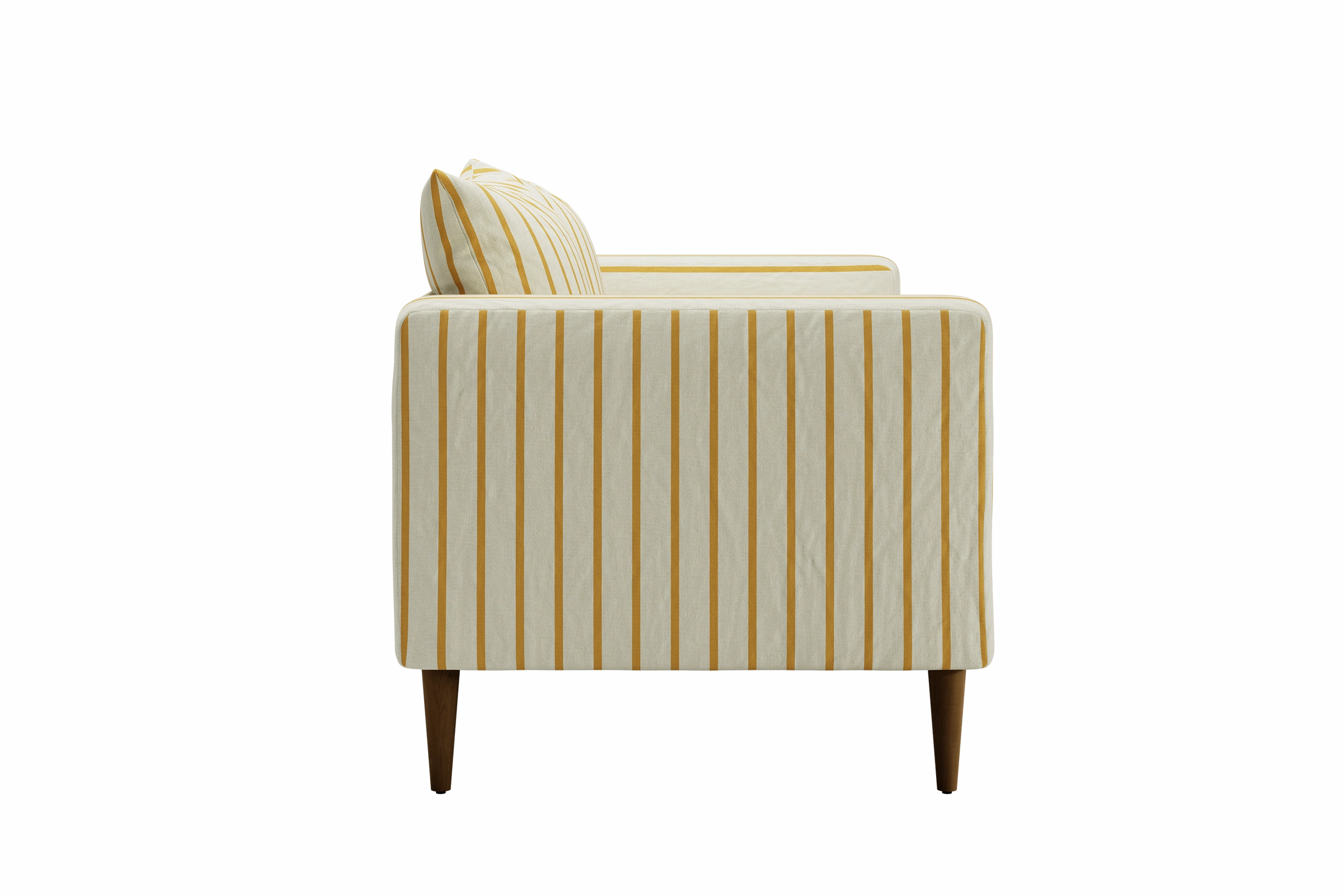 The Essential Loveseat in Striped Hemp Blend