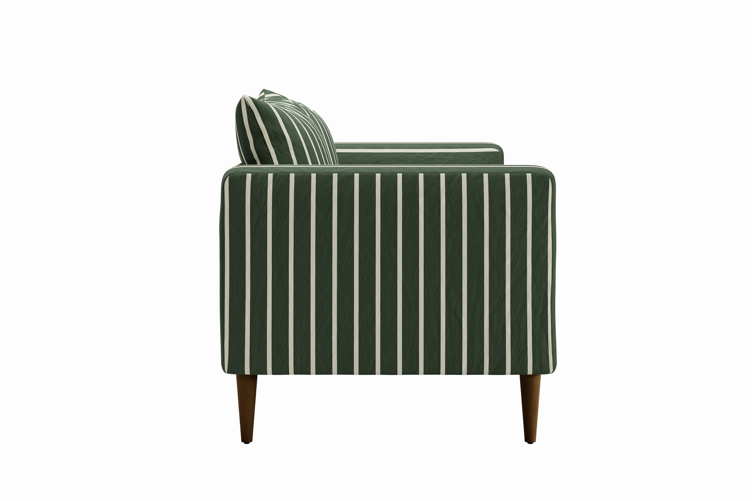 The Essential Loveseat in Striped Hemp Blend