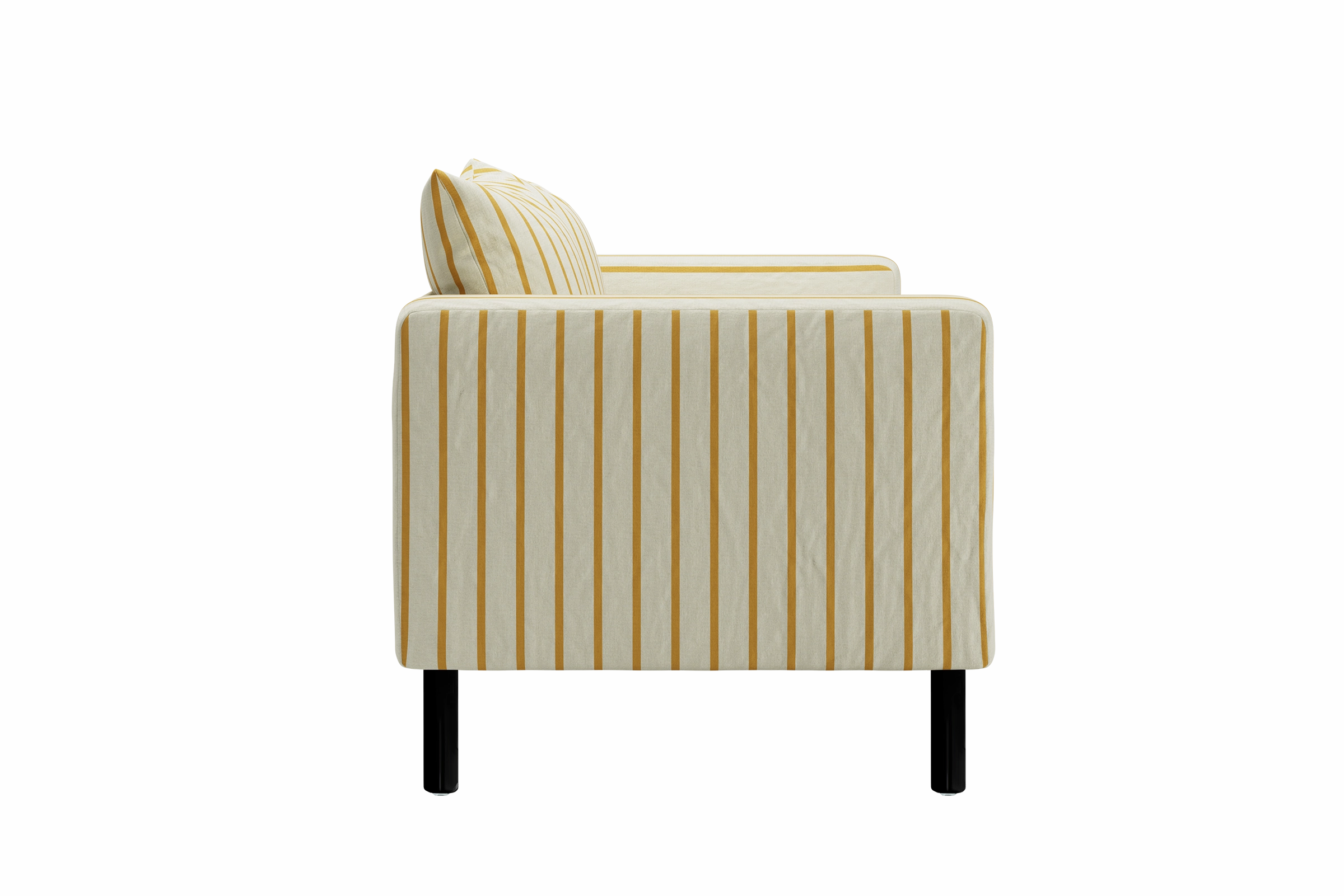 The Essential Loveseat in Striped Hemp Blend