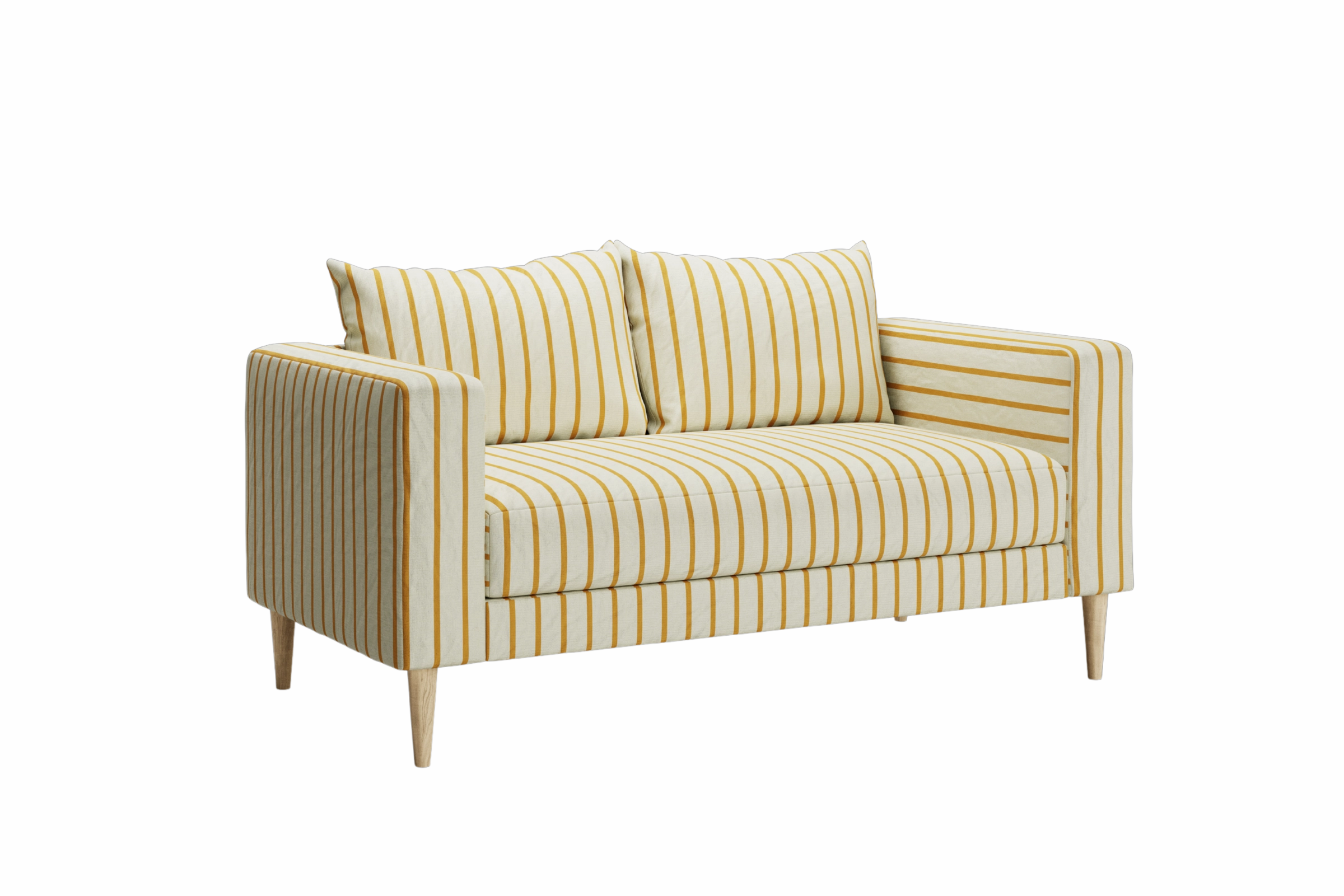 The Essential Loveseat in Striped Hemp Blend