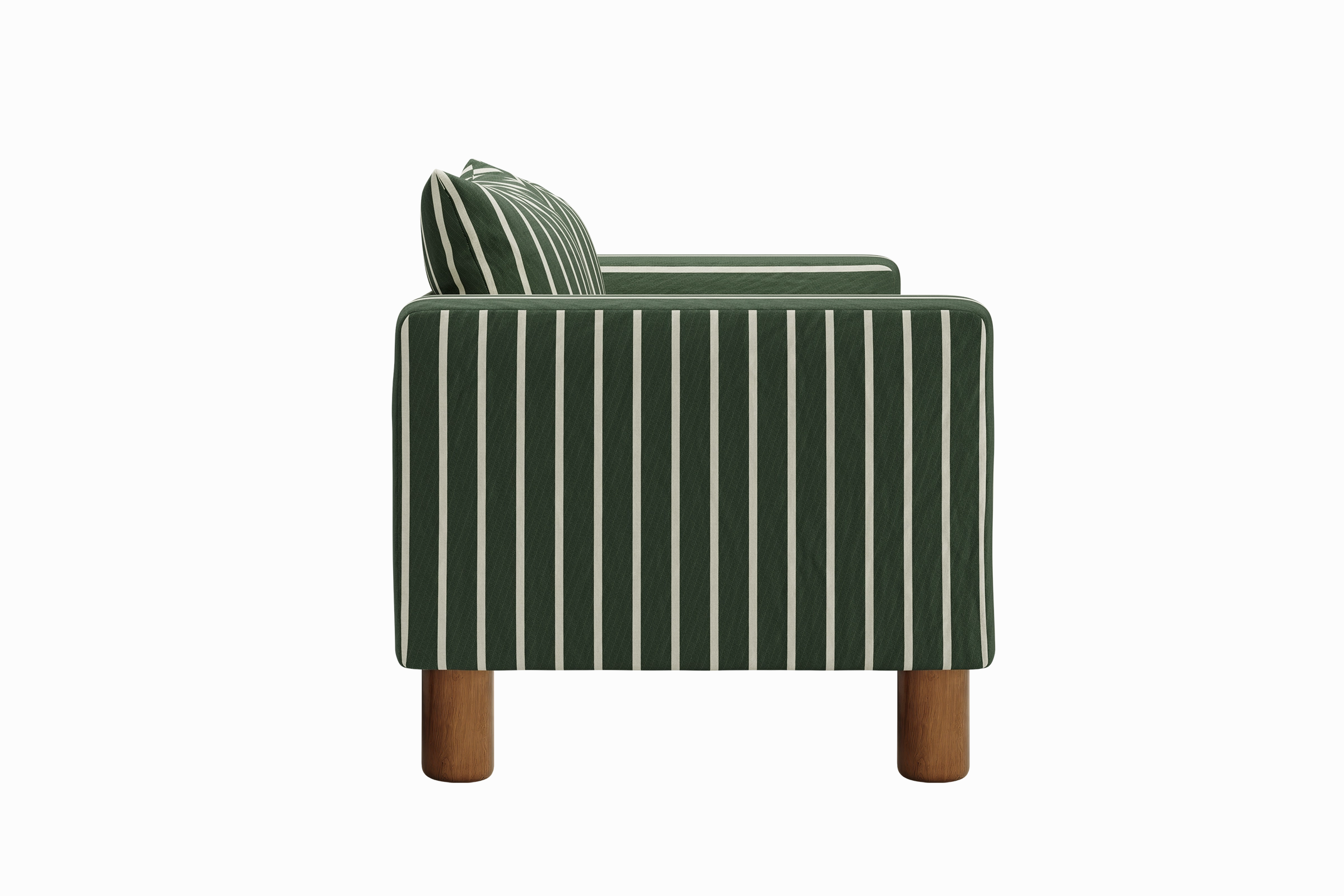 The Essential Loveseat in Striped Hemp Blend