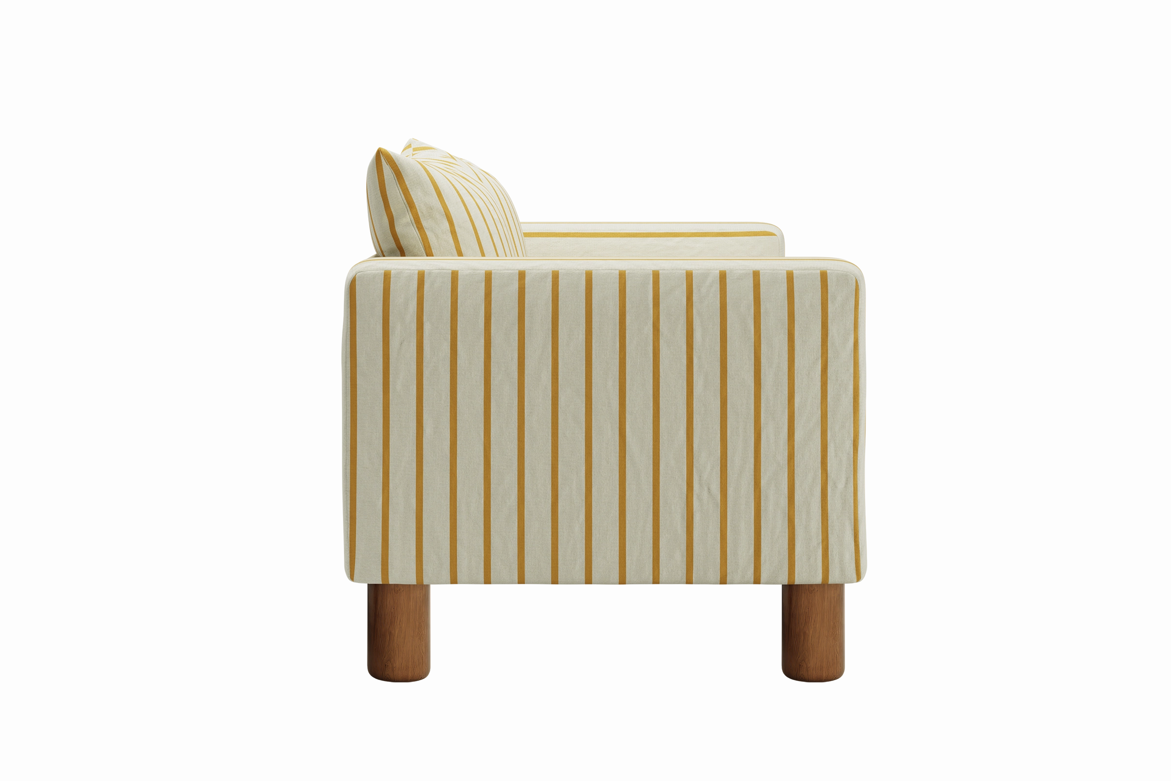The Essential Loveseat in Striped Hemp Blend
