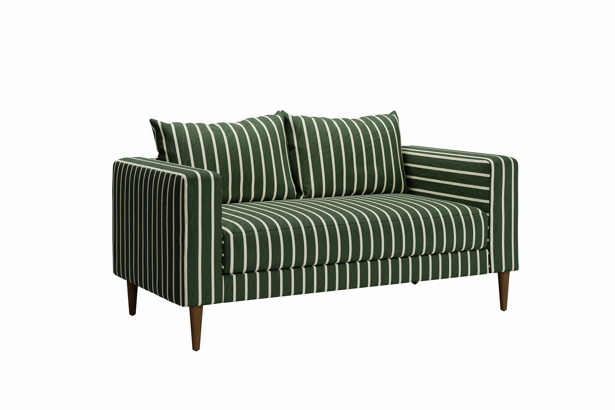 The Essential Loveseat in Striped Hemp Blend