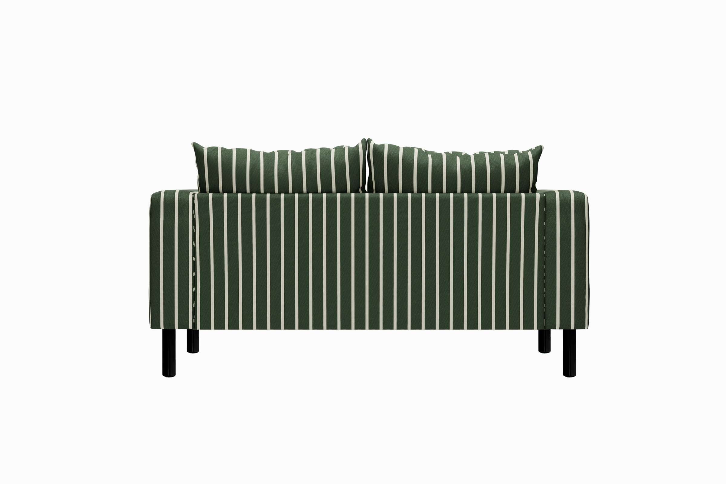 The Essential Loveseat in Striped Hemp Blend