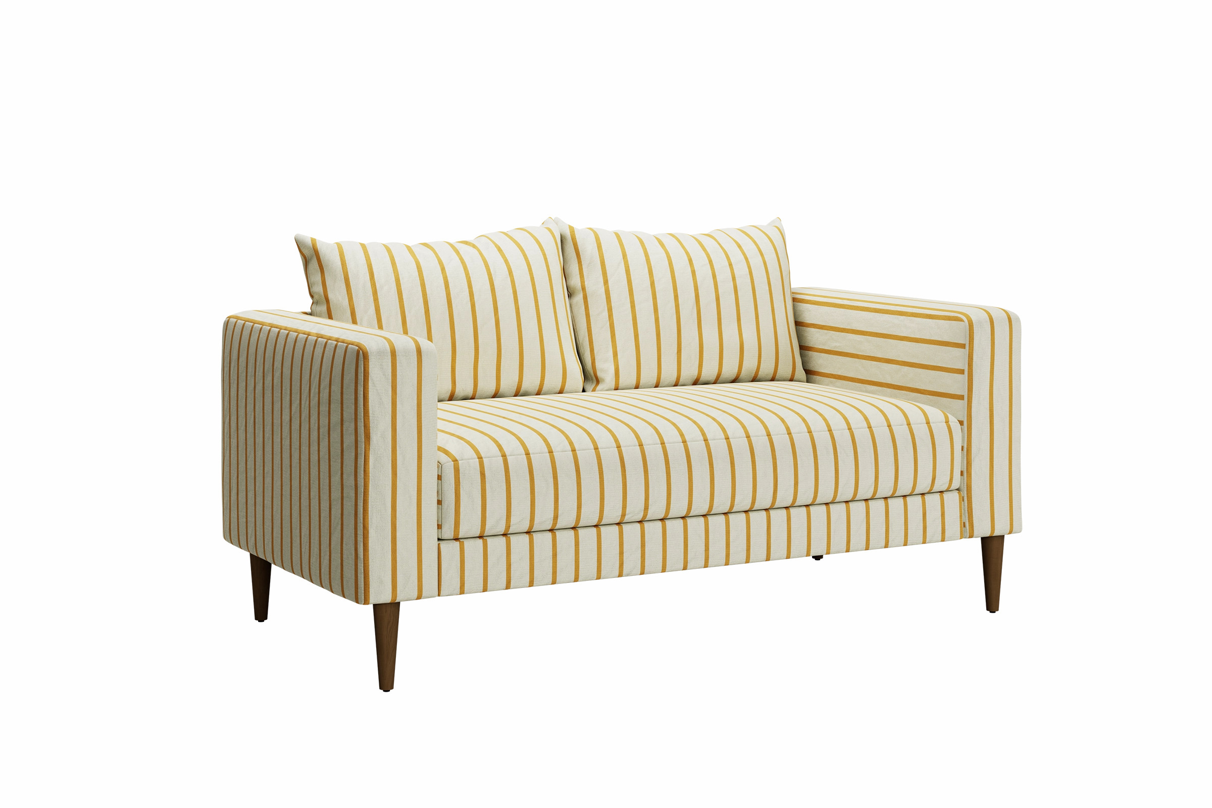 The Essential Loveseat in Striped Hemp Blend