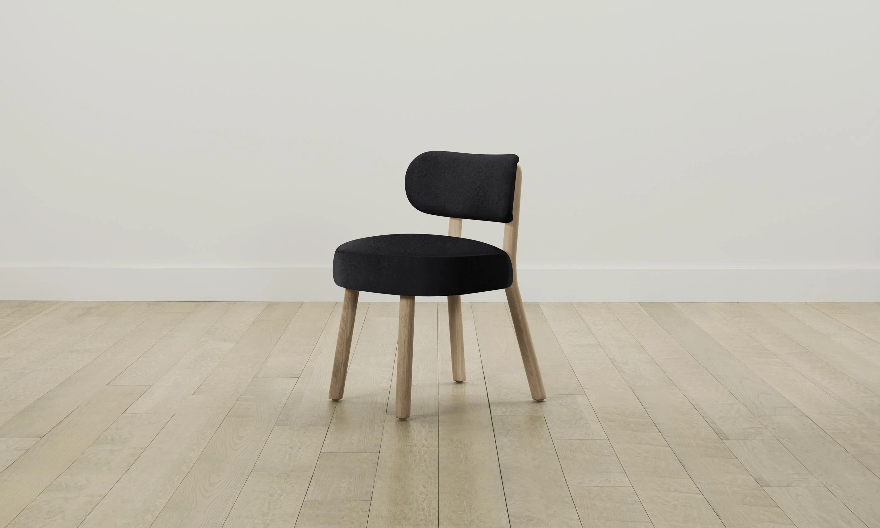 The Jane Dining Chair - Pebbled Leather Ink
