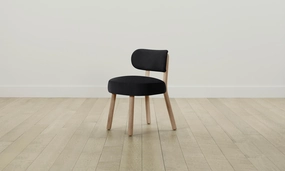 The Jane Dining Chair - Pebbled Leather Ink
